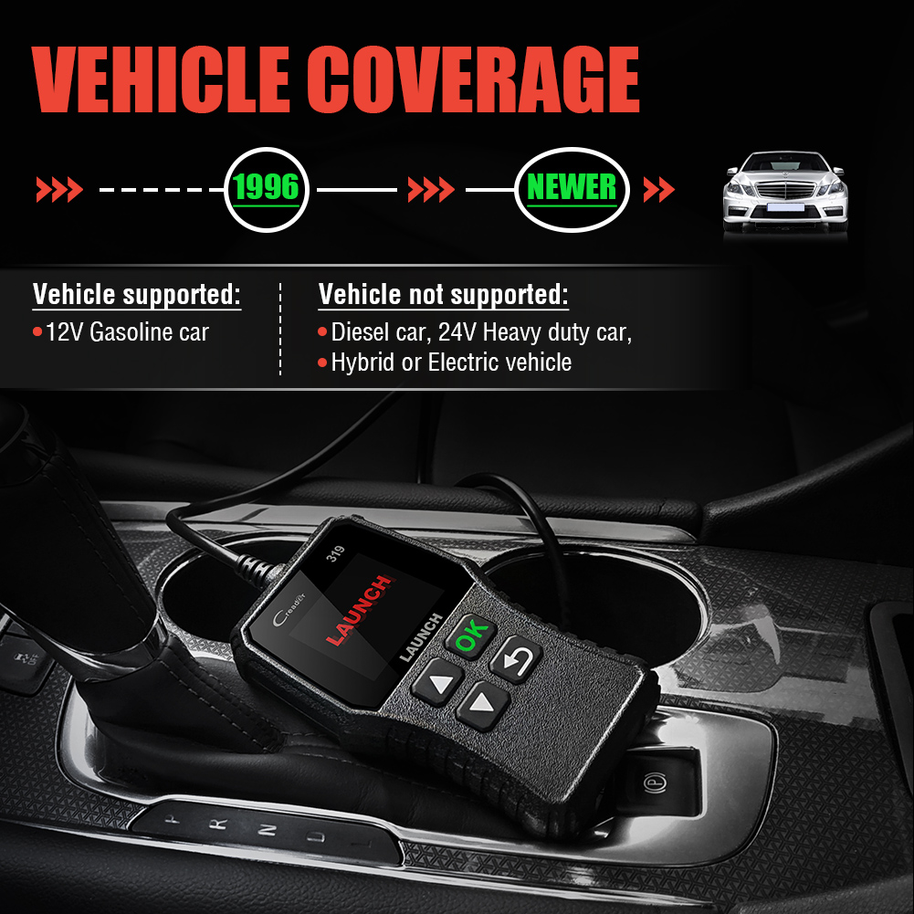 LAUNCH X431 Creader 319 CR319 Auto Code Reader OBDII Scanner Professional Automotive Scanner Obd2 Scanner Diagnostic Tools X431