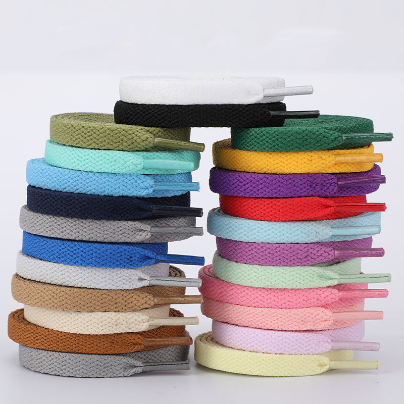 1Pair Flat Shoes Solid Color Shoelaces Canvas Shoes Sports and Leisure Shoelaces Length 100/120/140/160/180cm Shoe Accessories
