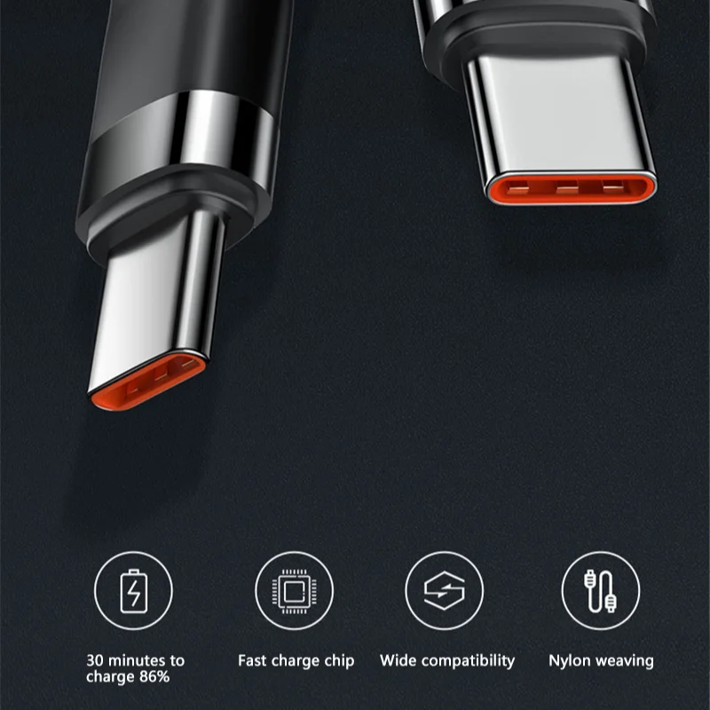 120W Fast Charger PD Quick Charging High Quality USB C TO USB Type C Cable For iPhone Xiaomi 15 Plus Pro Max Samsung S24