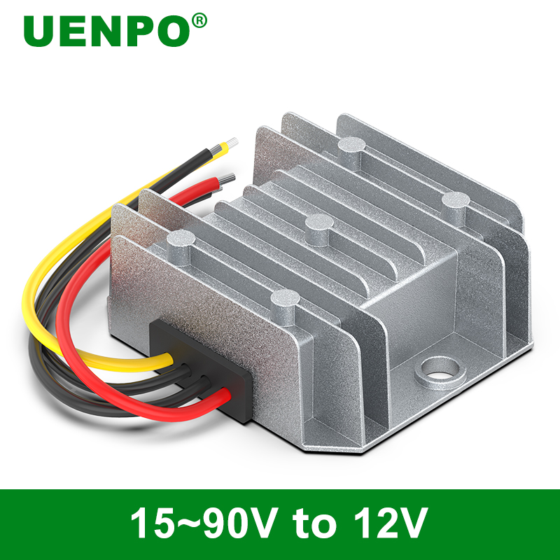 15V-90V to 12V DC Power Converter 48V to 12V Step-Down Module 60V/72V to 12V On-Board Step-Down Converter 24V to 12V Inverter