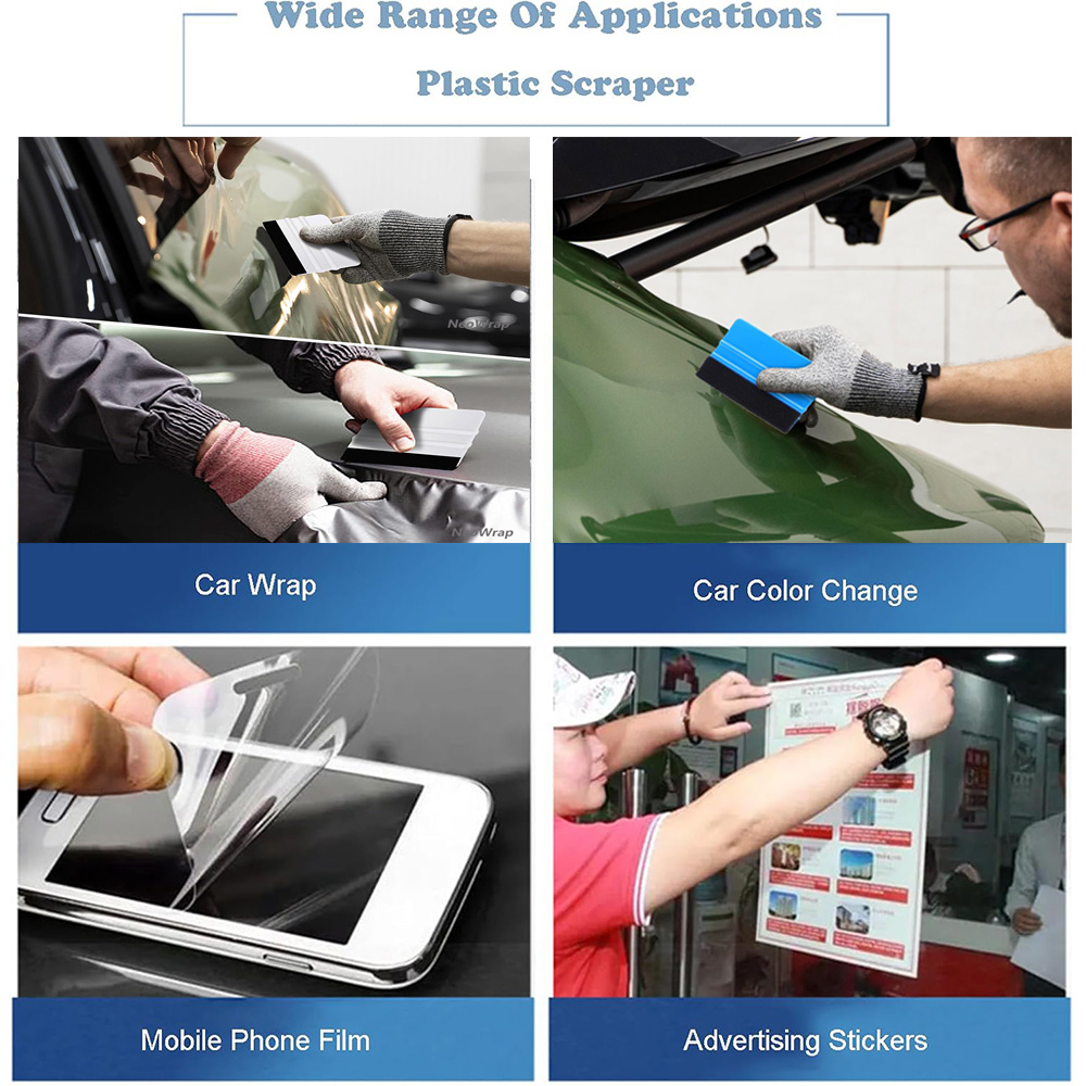 Felt Edge Squeegee Window Tinting Tool Car Vinyl Wrap Scraper Plastic Spatula Scratch Free Film DIY Squeegee Wallpaper Smoothing