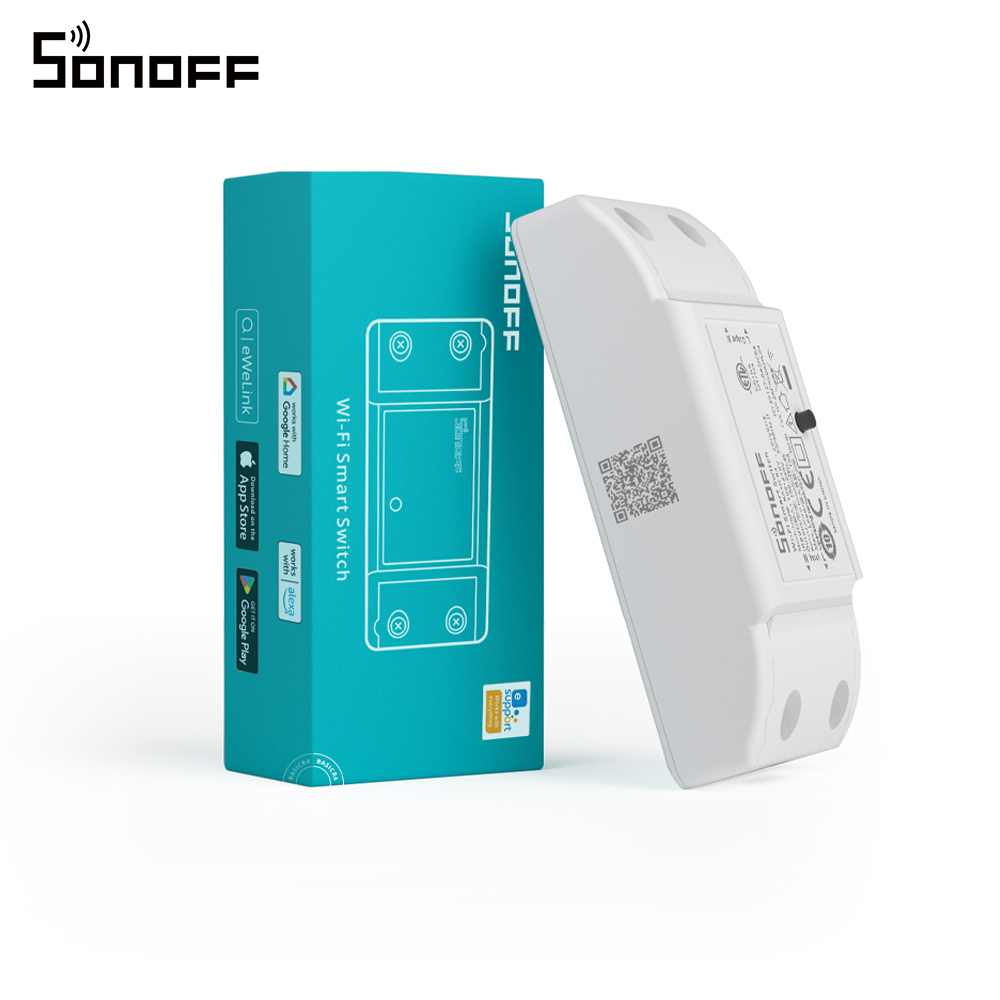 SONOFF BASICR4 Wifi Switch Smart Home Relay Light Switch Universal Breaker Timer EWeLink Remote Control Alexa Alice Google Home BASICR4 / China Mainland