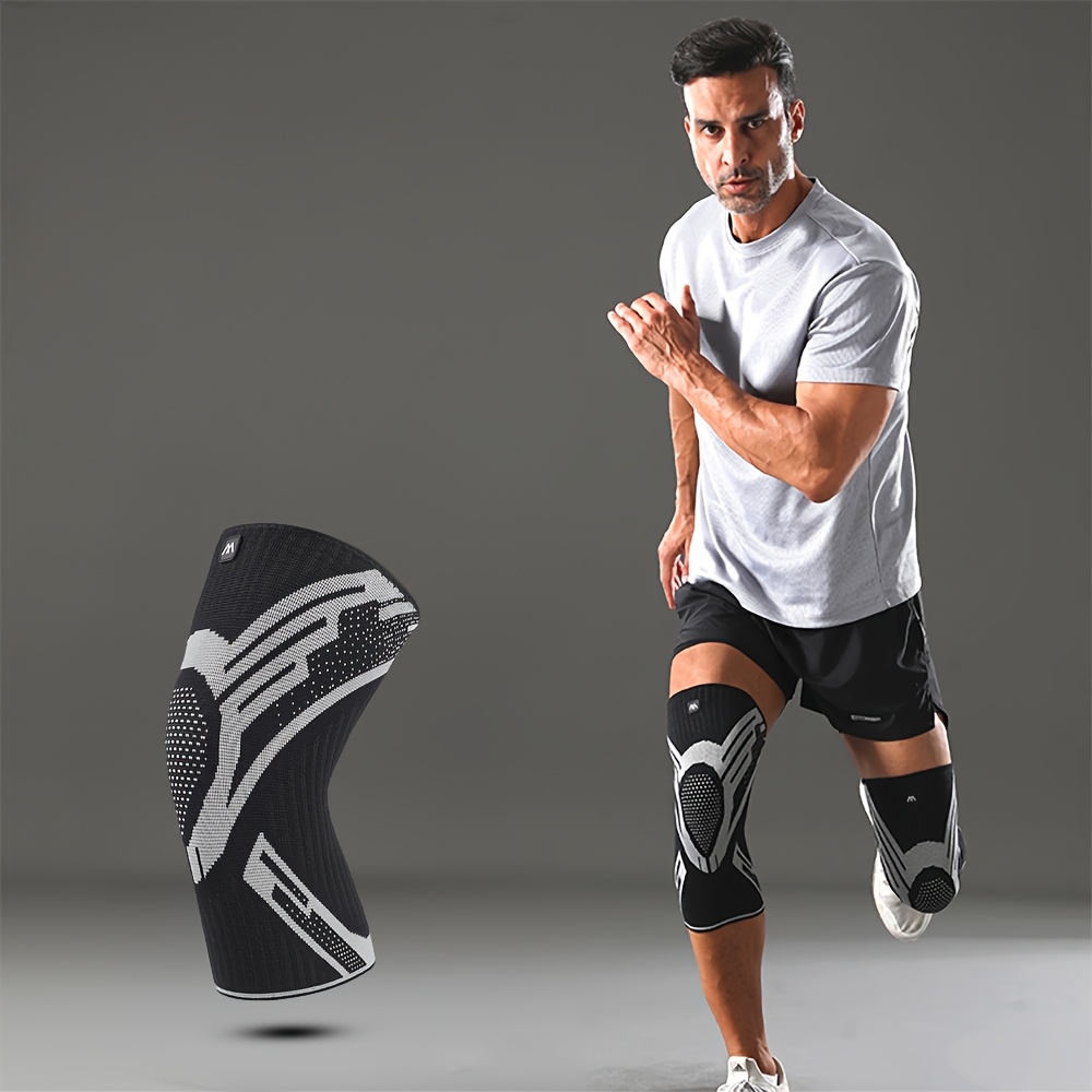 1 Pcs Compression Knee Support Sleeve Elastic Breathable Knee Pads Brace Springs Gym Sports Protector Basketball Volleyball Run