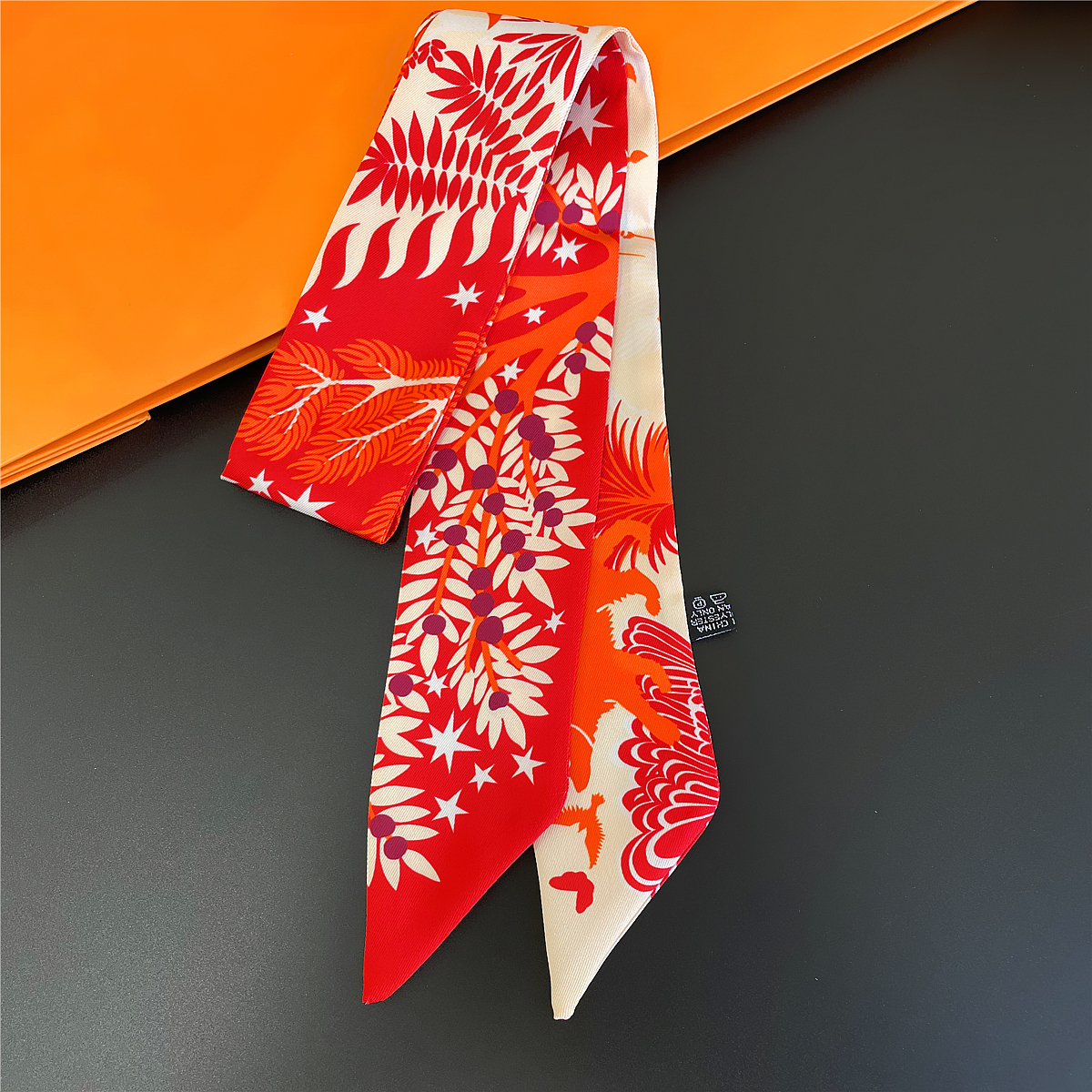 2026 Brand Design Zebra In Flowers Women Scarf Luxury Silk Scarf Fashion Hair Headband Foulard Skinny Bag Scarves Neckerchief 14:202530813#47