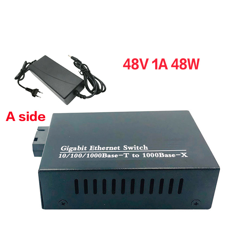 POE Switch Gigabit Ethernet Switch Media Converter Fiber Optical Uplink Port 10/100/1000M 65W 52V1.25A F2E POE Switch A