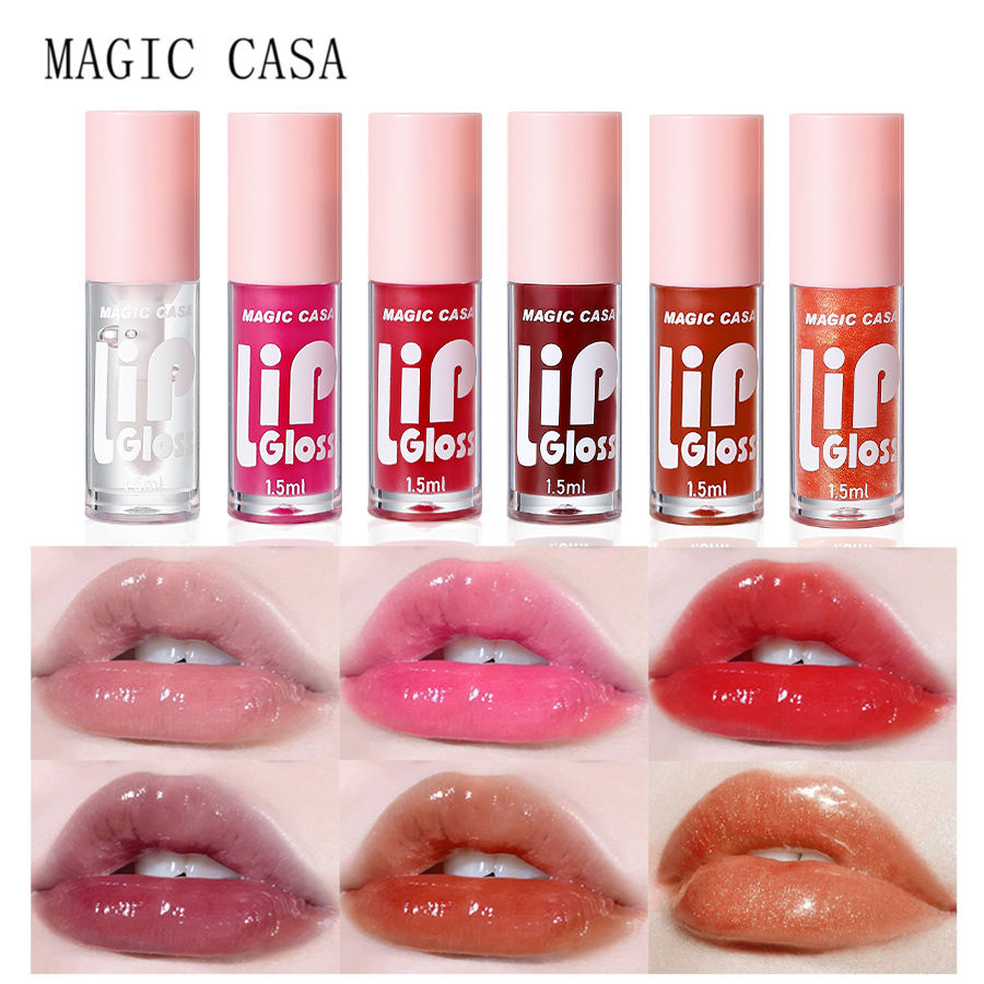 6pcs/set Small bottle Hydrating Jelly Lip Oil long-lasting Moisturizing  smooth shimmering Lip Hydrating Liquid