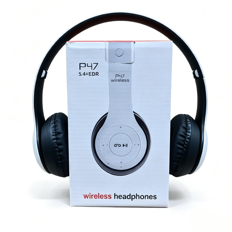 Foldable Wireless Bluetooth Headphones 5.0 Portable HiFi Sound Over-ear Headset for Sports Travel Daily Game music Earphones Use WHITE