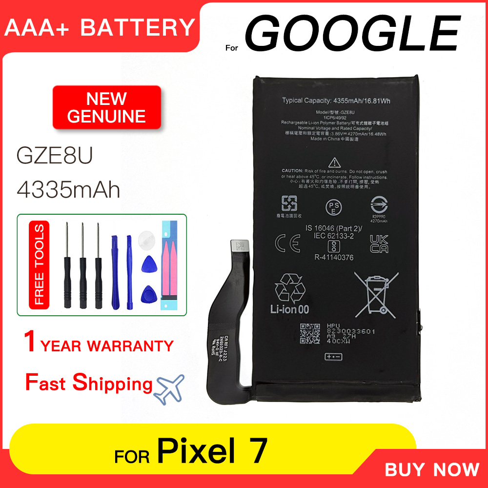 100% Genuine Replacement Battery GZE8U GMF5Z GP5JE For HTC Google Pixel 7 7 Pro 7A PRO Replace Battery Batteries Batteria+Tools GZE8U Pixel 7