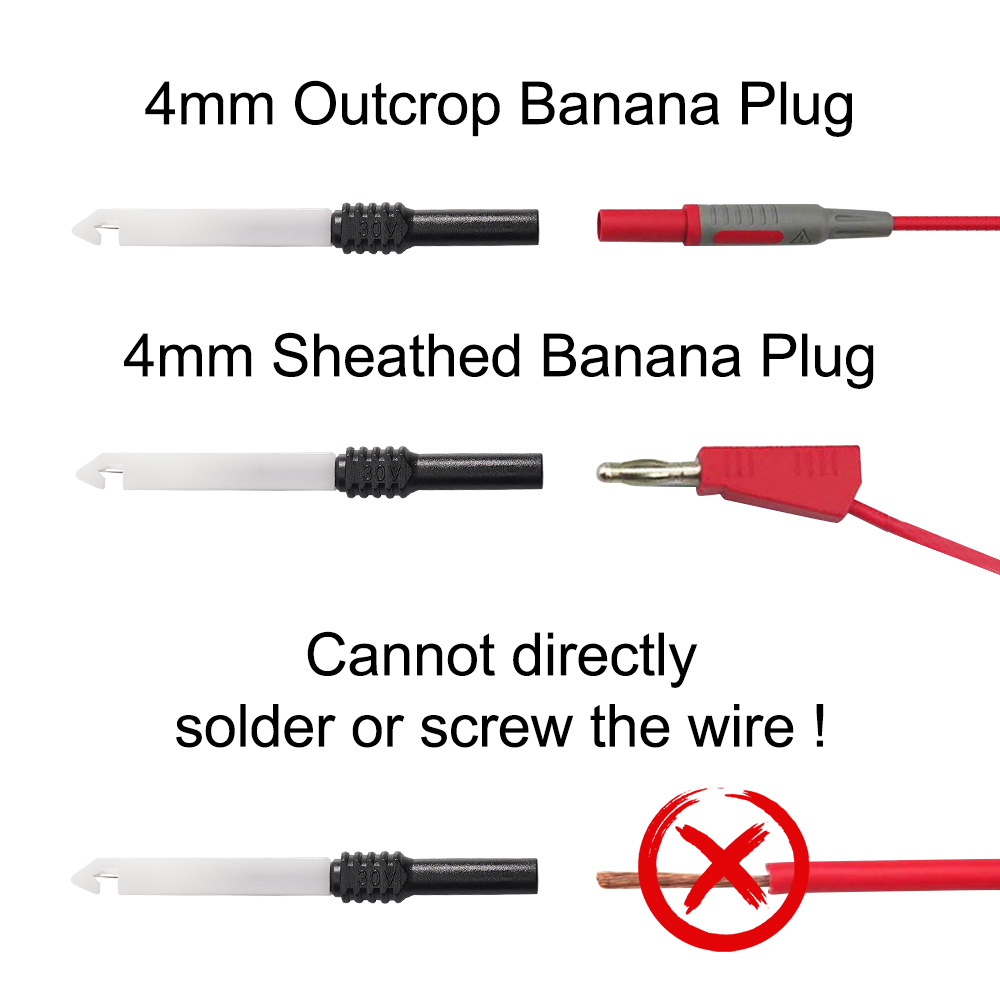 30V Car Tip Probes Diagnostic Tools, Auto Multimeter Test Leads Extention Back Piercing Needle Tip Probes Mechanical Tools