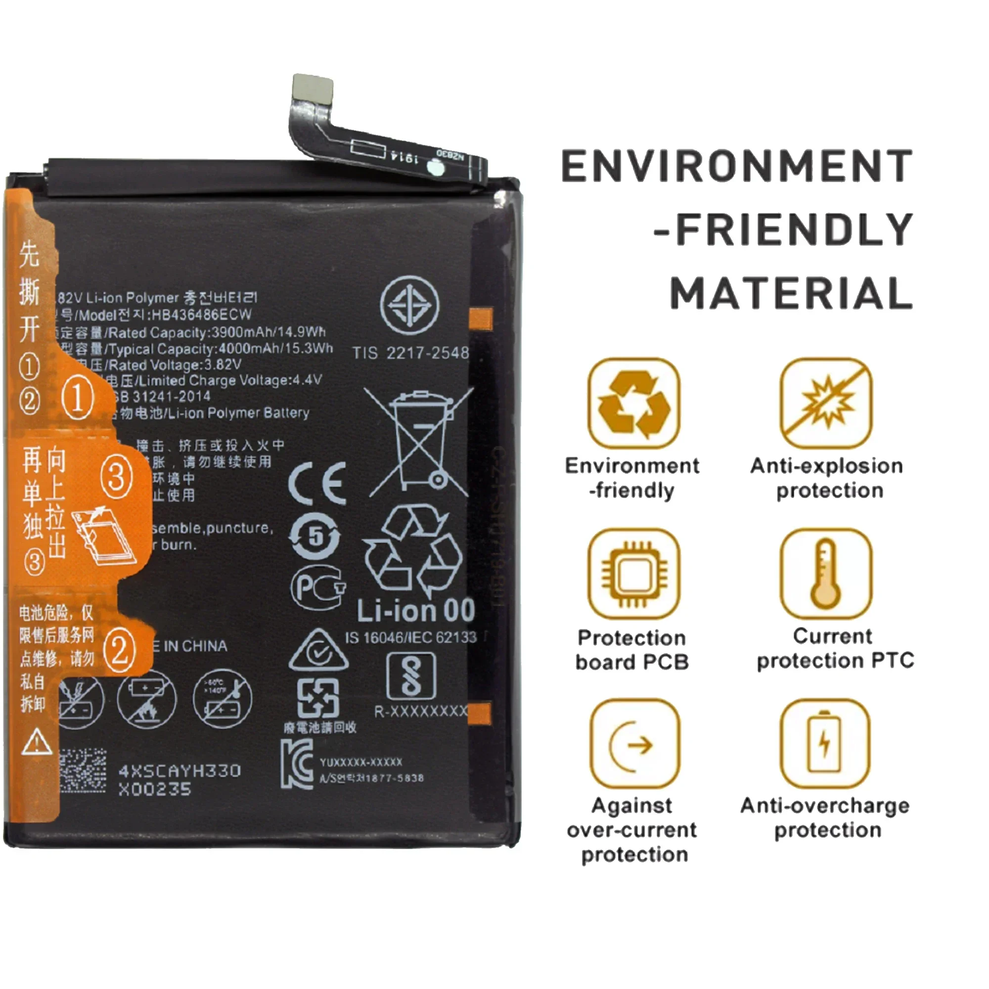 2026 Years 100% high capacity HB436486ECW  Battery For Huawei Mate 10 Mate 10 Pro /P20 Pro AL00 L09 L29 TL00 Batteries +Tools