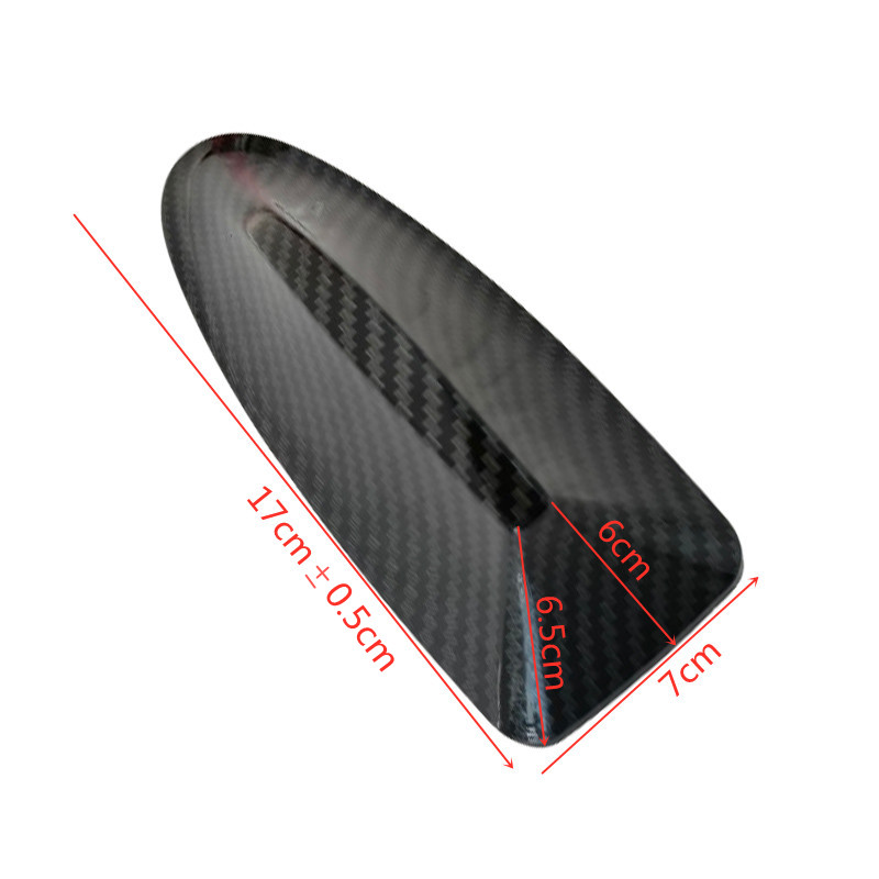 New Universal Carbon Fiber Look Car Roof Top Mount Shark Fin Aerial Antenna Toppers Auto Radio AM FM Antenna Signal Amplifie