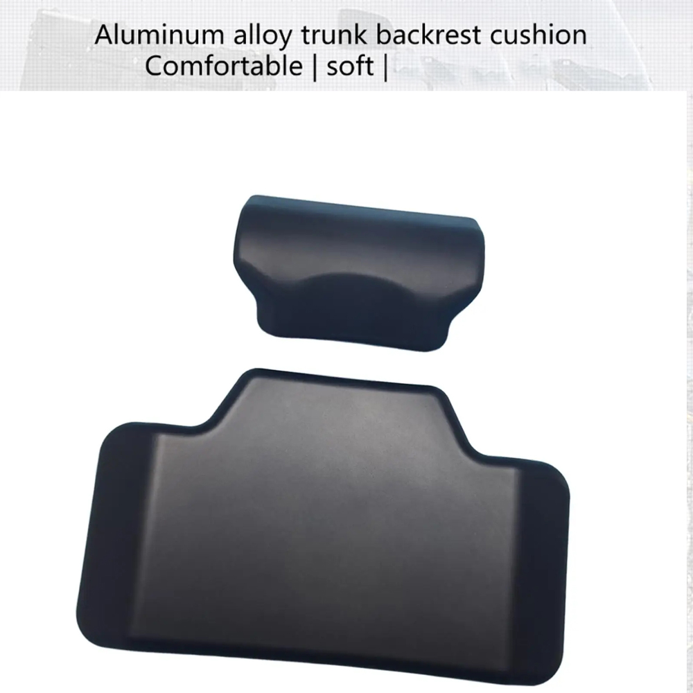 Black Motorcycle Backrest Soft Rear Top Case Cushion Modification Accessories Easy Install Passenger Back Pad Universal