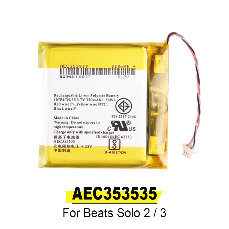 New AEC353535 Headset Battery AEC643333 for Beats Solo 2.0 3.0 Studio 2 3 Pro Solo2 3 Brand-New Battery Wireless + tools