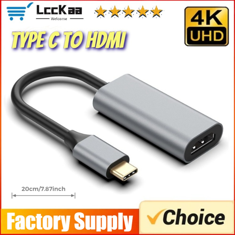 TYPE C To HDMI Adapter 4K USB C USB3.1 Male To HDMI-compatible Female Converter Cable for Laptop IPad Tablet TV MacBook Galaxy