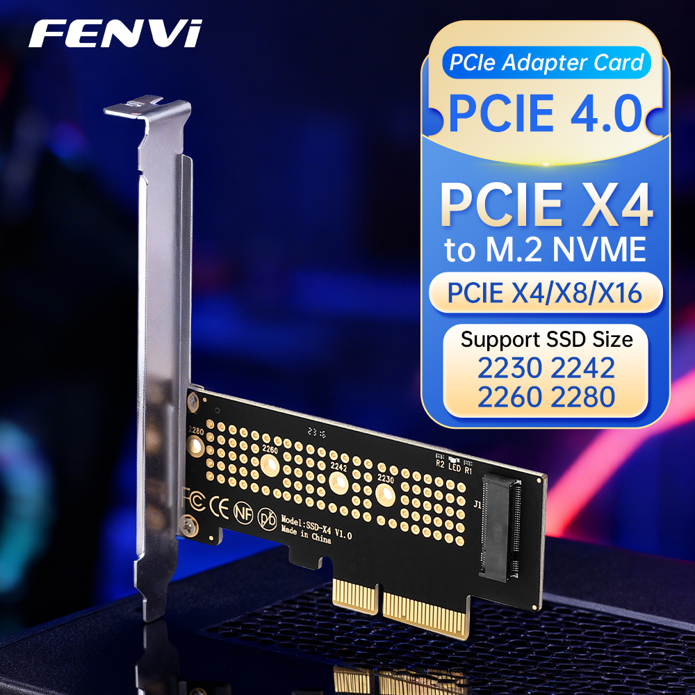 FENVI M.2 NVME to PCI-E X4 Converter Adapter M.2 NVME SSD M Key Expansion To PCIE X4 X8 X16 Card Riser for 2230/2242/2260/2280