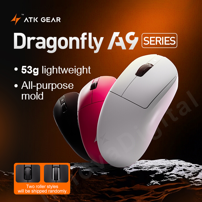 ATK Dragonfly A9 Ultra Wireless Gaming Mouse PAW3950 Ultra Lightweight Tri-mode Ergonomic E-sports Gamer FPS Mice A9 SE Plus