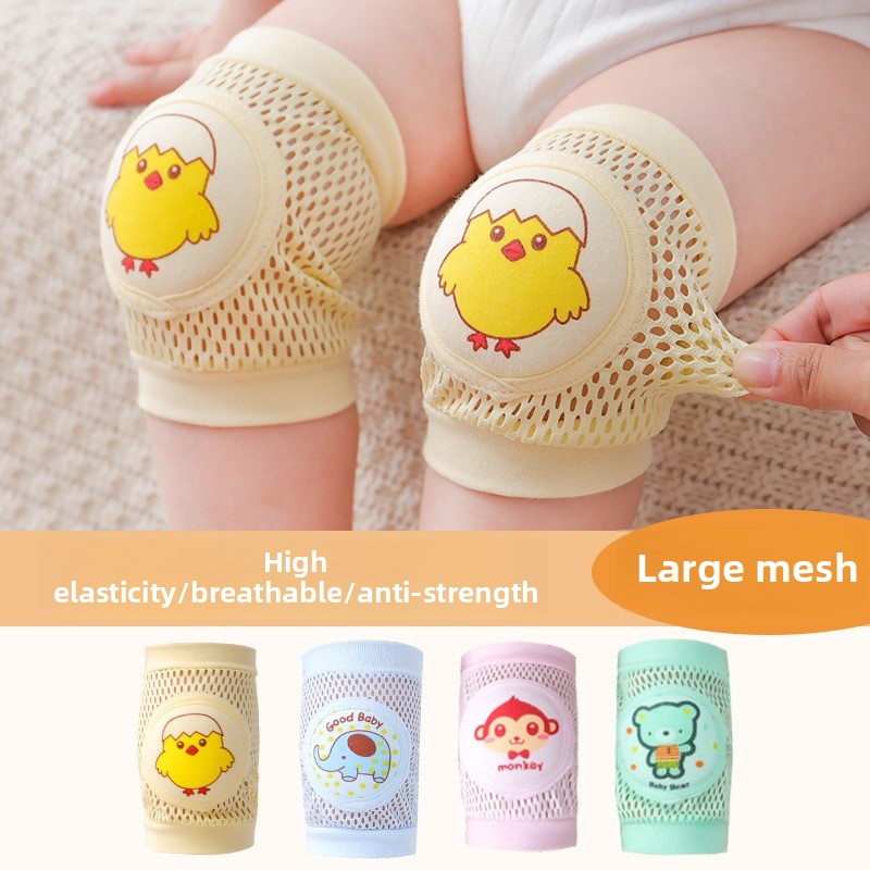Anti-Fall Learning to Walk Gear for Infants & Toddlers Baby Knee Pads 1 Pair - Thin Summer Crawling Protection,