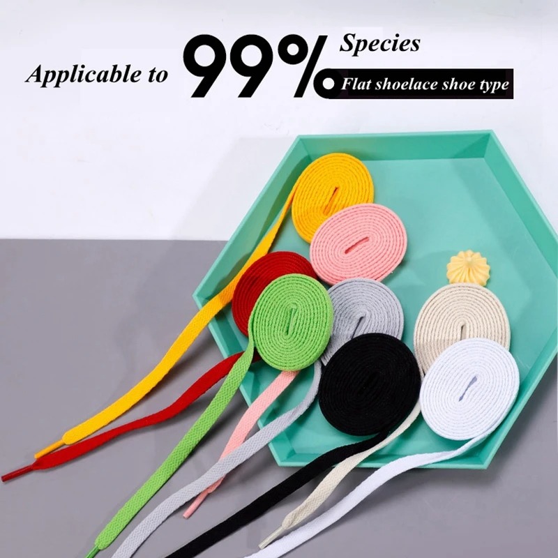 1Pair Flat Shoes Solid Color Shoelaces Canvas Shoes Sports and Leisure Shoelaces Length 100/120/140/160/180cm Shoe Accessories