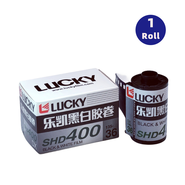 1-12 Rolls CHINA LUCKY 135 35mm Black And White Film SHD400 36 Sheets With DX Code ISO 400 Exposure（Expiration Date: 2027）