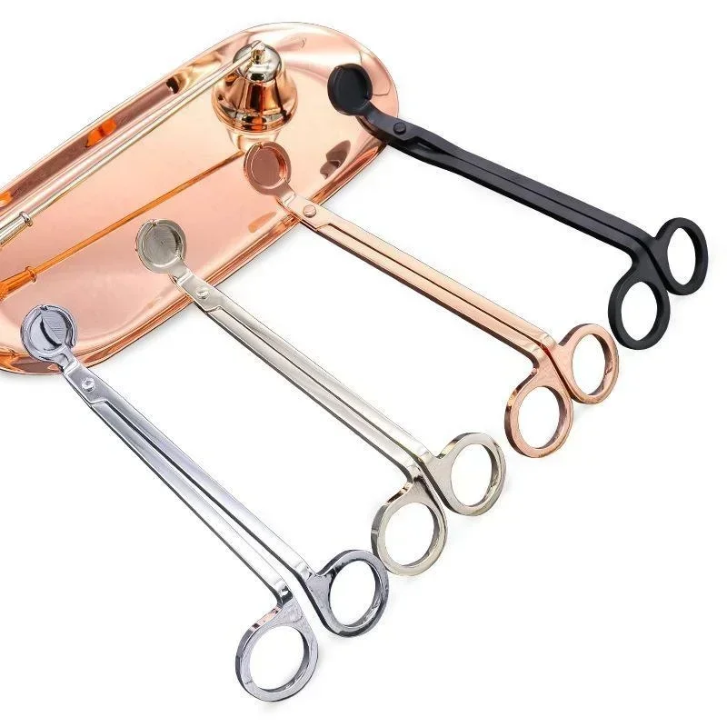 18cm Candle Wick Trimmer Stainless Steel Scissors Trim Wick Cutter Round Head Candles Core Shears Handmade Tools