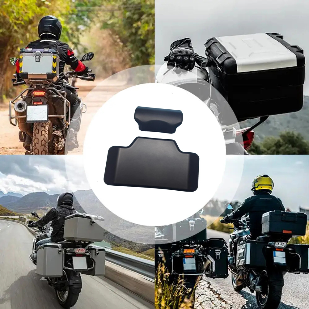Black Motorcycle Backrest Soft Rear Top Case Cushion Modification Accessories Easy Install Passenger Back Pad Universal