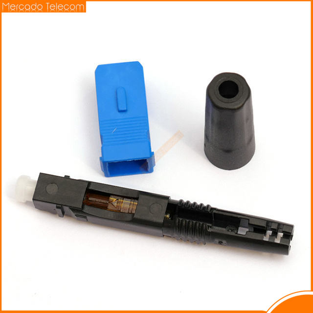 50pcs 100pcs High quality Embedded SC UPC Fiber Optic Quick Connector Fiber Optic SC Quick Connector Easy Installation