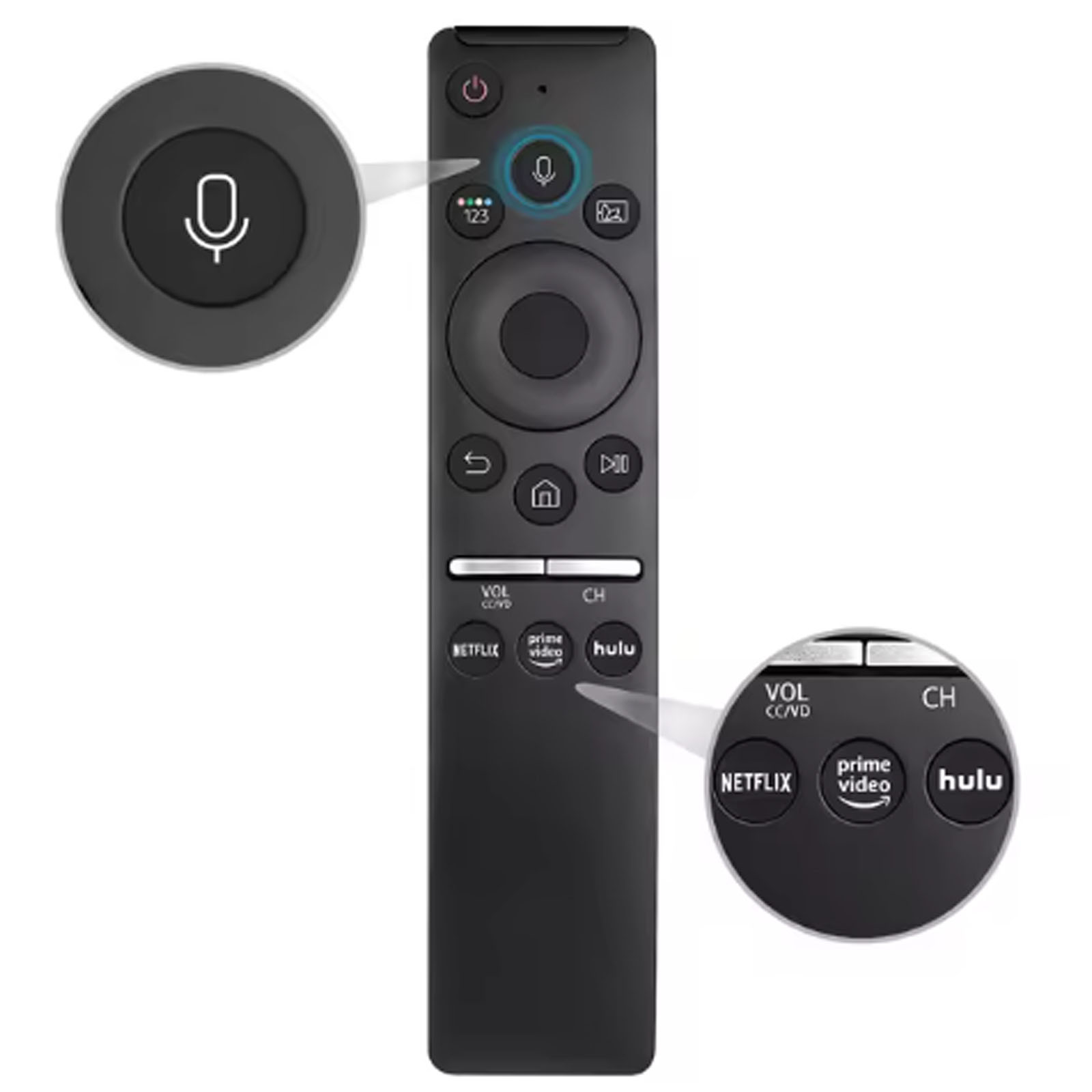 Universal BN59 Replacement Voice Remote Control for Samsung Smart TV with Voice Function Compatible with QLED LED LCD Models