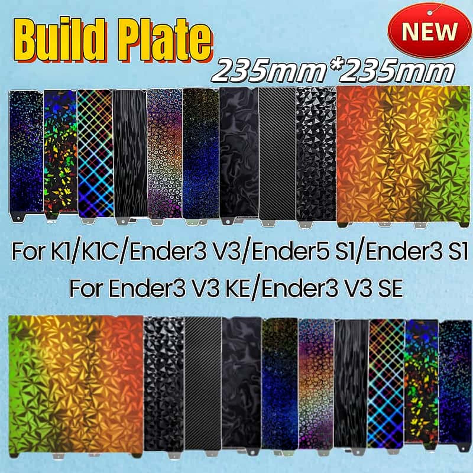For Creality K1 K1C Build Plate Bed Creality K1 Double Sided Build Plate PEO PEY PEI Sheet 235x235mm Ender 3 S1 Ender 3 V3 Se