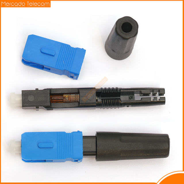 50pcs 100pcs High quality Embedded SC UPC Fiber Optic Quick Connector Fiber Optic SC Quick Connector Easy Installation
