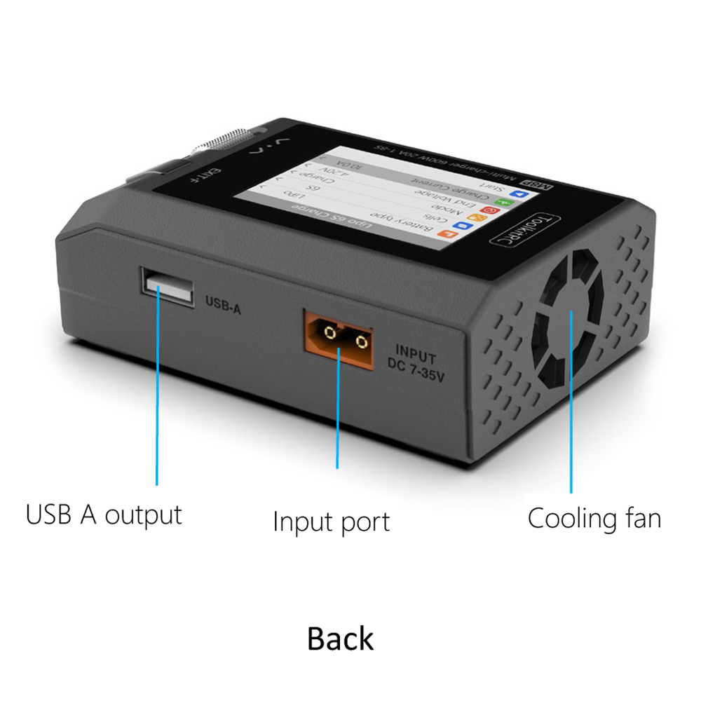 ToolkitRC M8P Intelligent Charger 1-8S 600W 20A Remote Control Car Aviation Model Aircraft Lithium Battery FPV Fast Charging