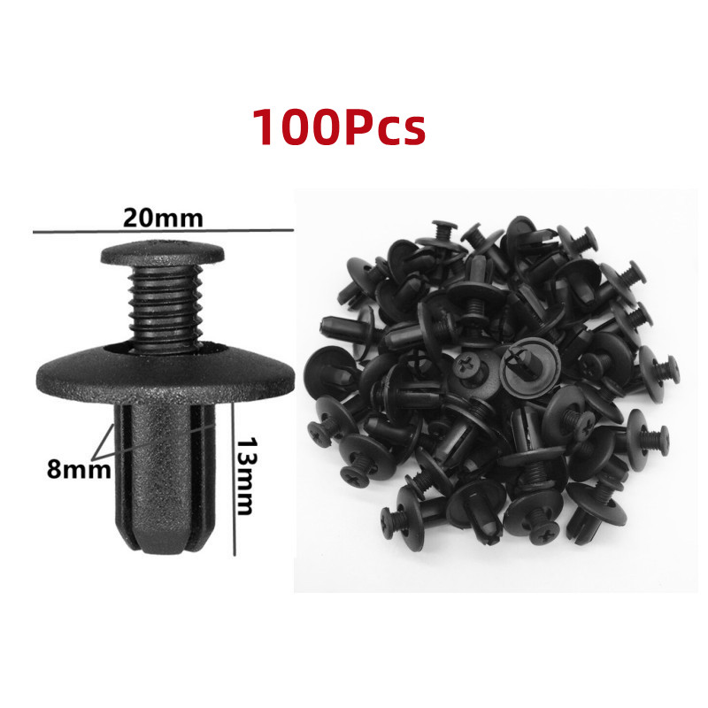 8mm 6mm 10mm Car Mudguard Bumper Rivet Fastener Auto Push Pin Fender Screw Clips For VW Toyota Honda Ford Nissan Kia Renault Pcs 8mm