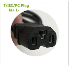58.8V 2A Charger with GX16-3 Pin DC5.5 XLR Plug, Power Adapter for 52V Li-ion Battery Input 100-240V IEC Connector / UK