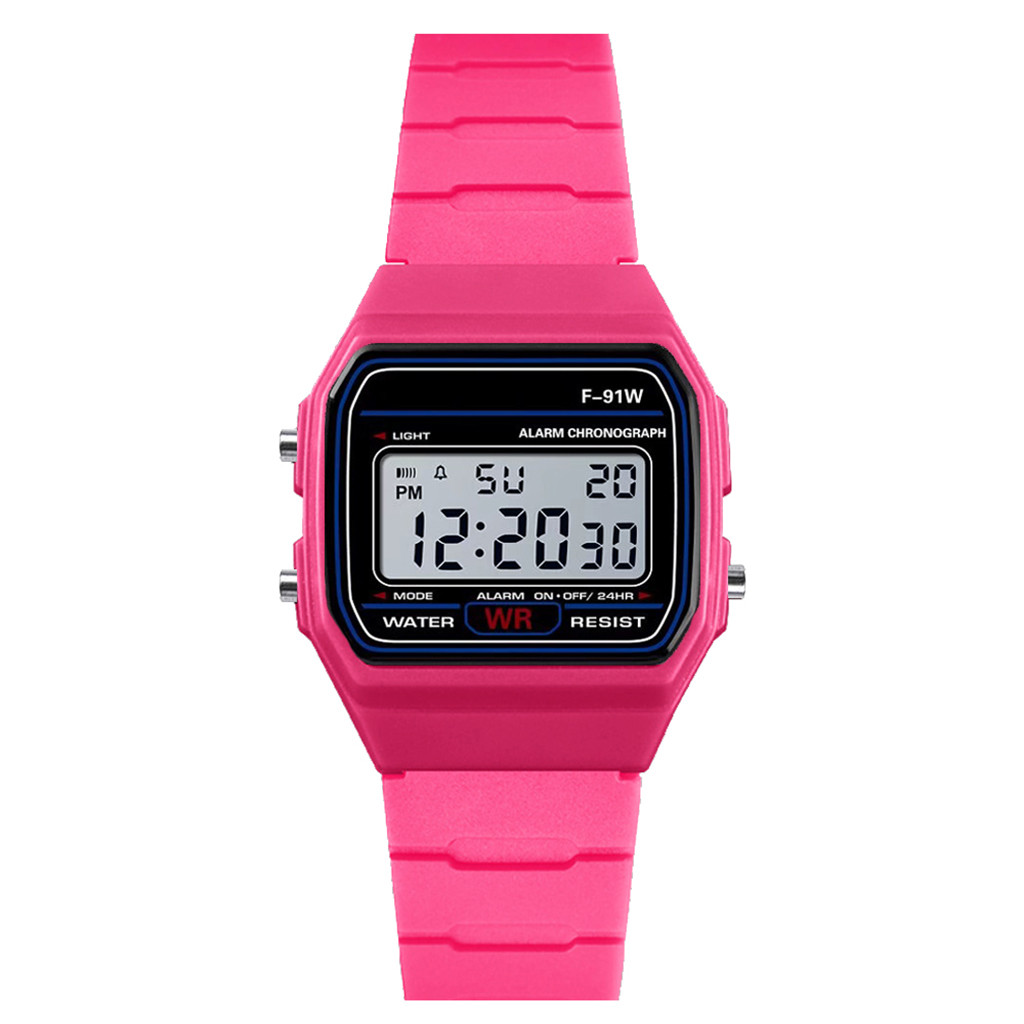 Luxury Men Analog Digital Military Armys Sport LED Waterproof Wrist Children Watch for Kids Bracelet Alarm Women Clock Rose