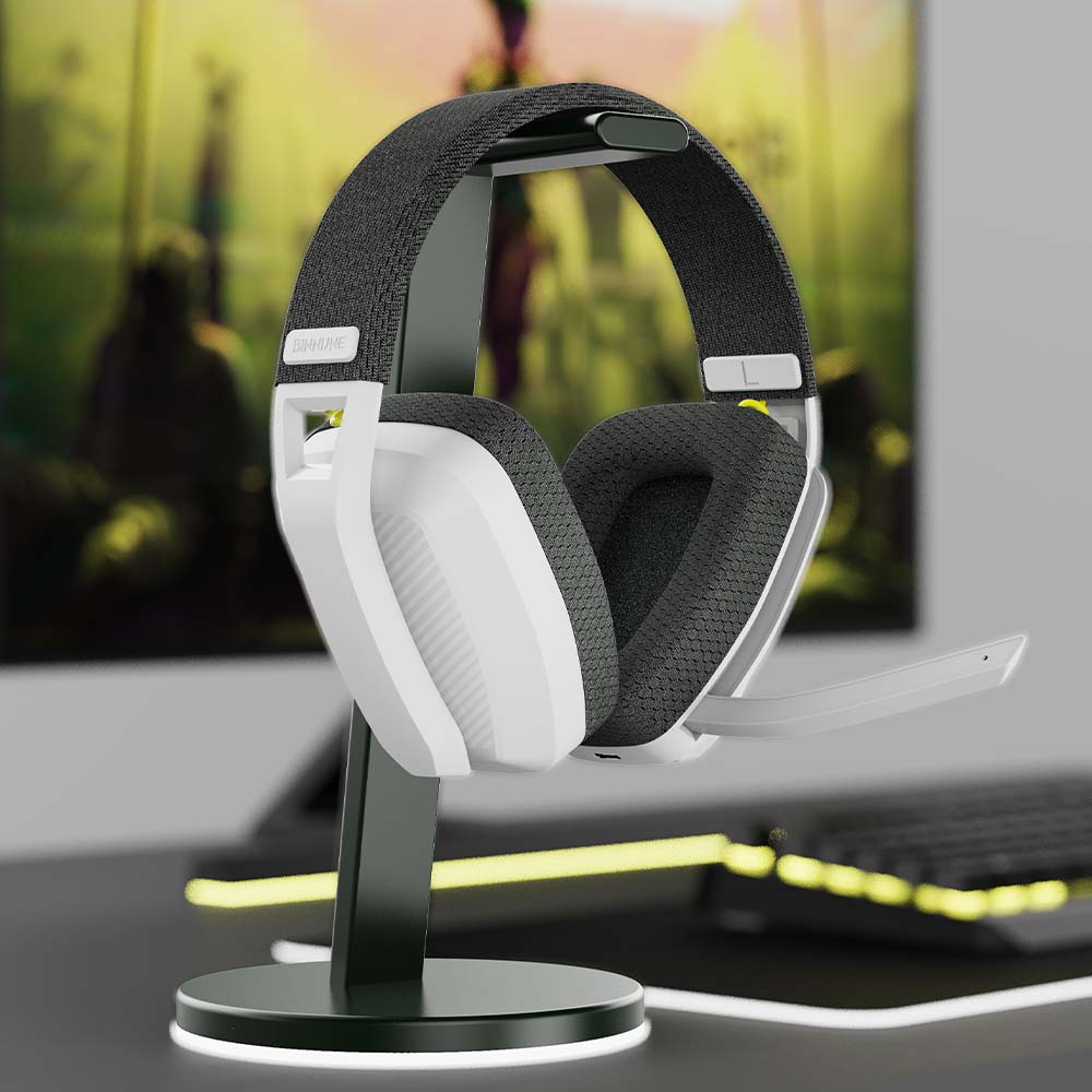 BINNUNE BW06 2.4GHz Wireless Gaming Headset with Mic for PS5 PS4 PC Mac Playstation Bluetooth Gaming Headphone with Microphone