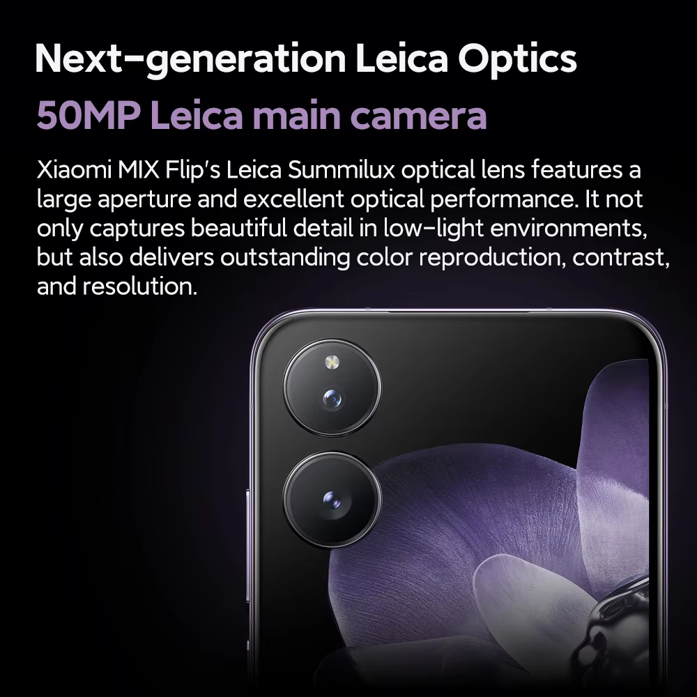 Global Version Xiaomi MIX Flip 67WHyperCharger 12GB 512GB Leica 50MP Camera 6.86" 120Hz Display Snapdragon 8 Gen 3 Smartphone