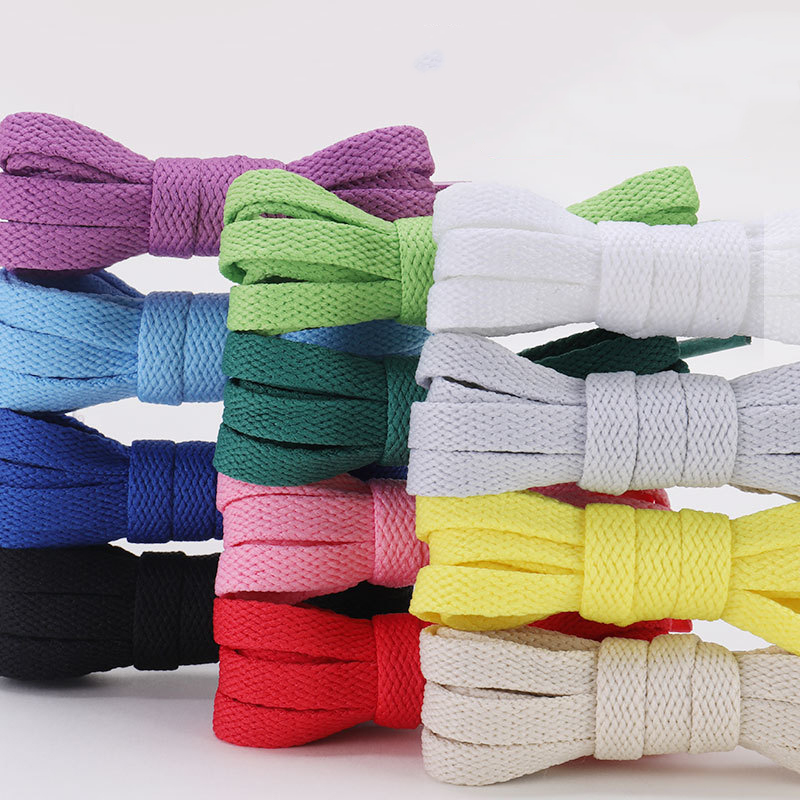 1Pair Flat Shoes Solid Color Shoelaces Canvas Shoes Sports and Leisure Shoelaces Length 100/120/140/160/180cm Shoe Accessories