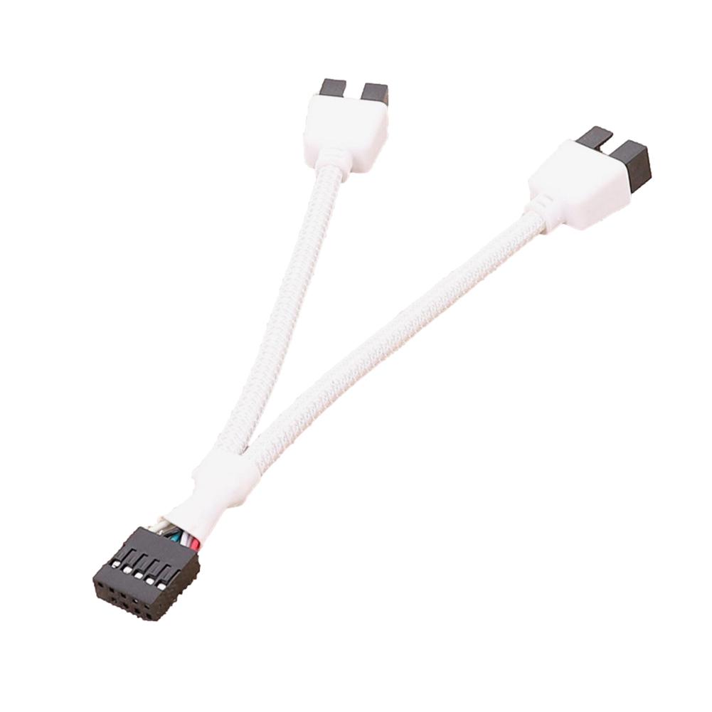 12cm Computer Motherboard USB Extension Cable 9 Pin 1 Female To 2 Male Y Splitter Audio HD Extension Cable For PC cm / China
