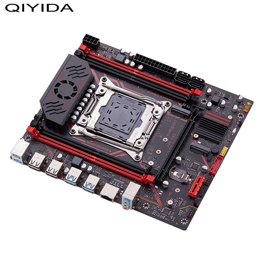 QIYIDA X99 H9S Motherboard Set Kit With LGA2011-3 Xeon E5 2630 V4 CPU DDR4 16GB memory NVME M.2 TPM 2.0 Interface SATA3