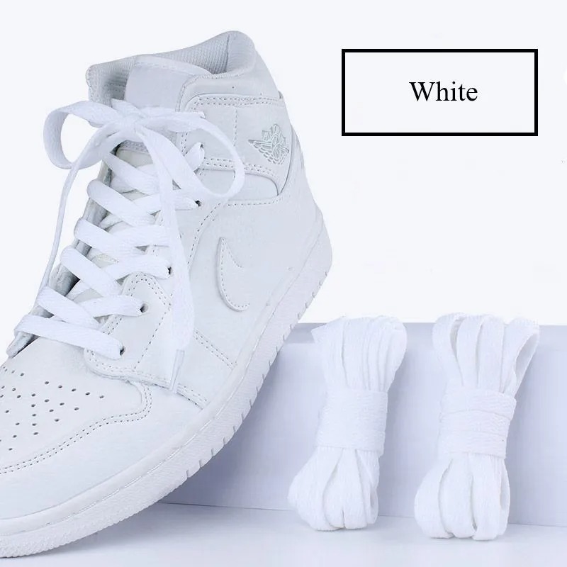 1Pair Flat Shoes Solid Color Shoelaces Canvas Shoes Sports and Leisure Shoelaces Length 100/120/140/160/180cm Shoe Accessories White / cm