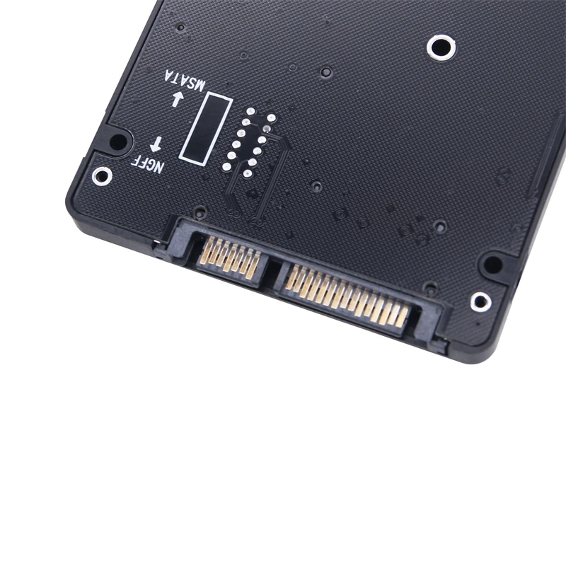 M.2 NGFF & mSATA to SATA  Dual Mode SSD Adapter Card, Built-in Switch for Protocol Switching, External Hard Drive Enclosure C