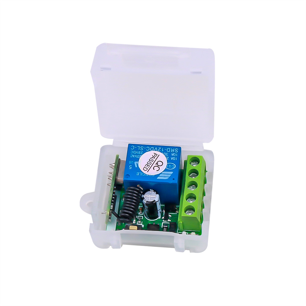 433Mhz Universal Wireless Remote Control Switch DC 12V 1CH Relay Receiver Module RF Transmitter Learning Button Remote Control Receiver / China Mainland