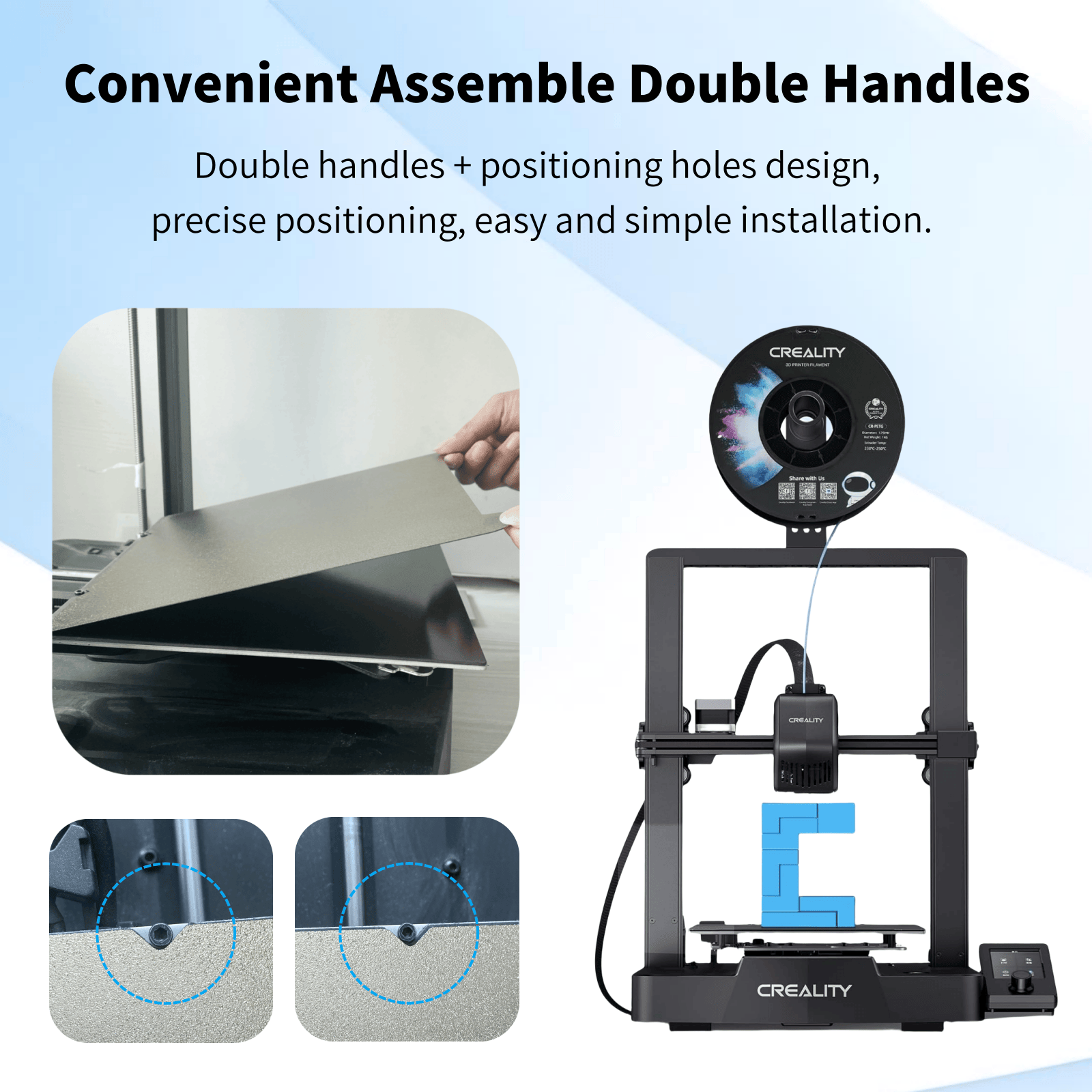 For Creality K1 K1C Build Plate Bed Creality K1 Double Sided Build Plate PEO PEY PEI Sheet 235x235mm Ender 3 S1 Ender 3 V3 Se