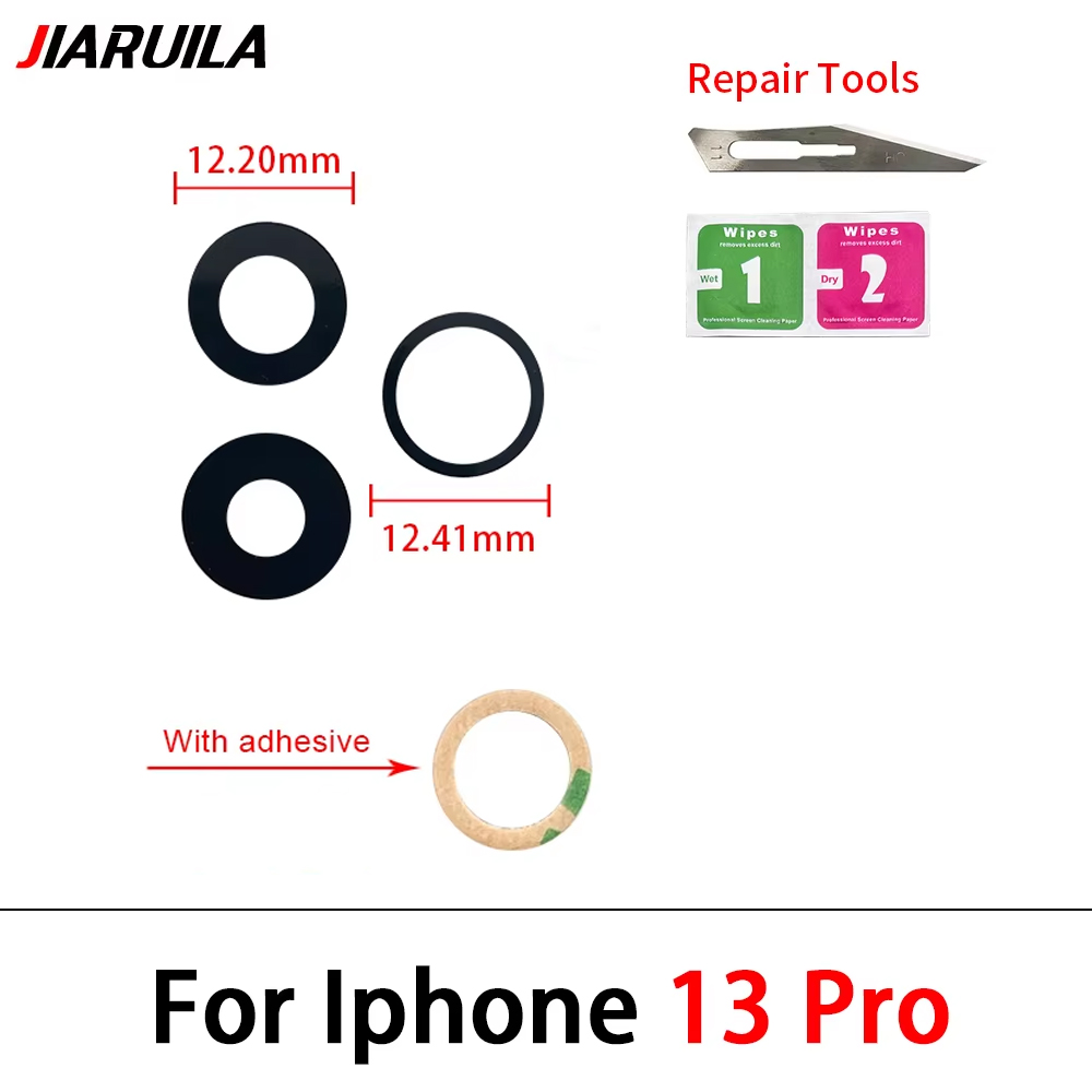 NEW Tested For IPhone 13 Pro Max 13mini 14 16 Plus 6s Camera Glass Lens Back Rear Camera Glass Lens with Glue Replacement Repair For iPhone 13 Pro