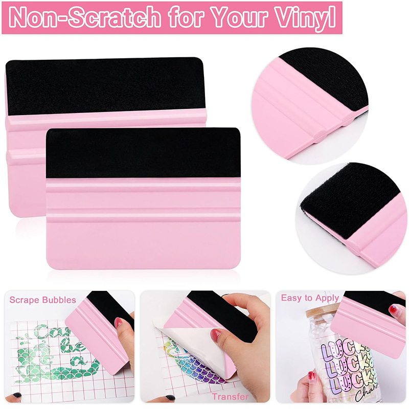Felt Edge Squeegee Window Tinting Tool Car Vinyl Wrap Scraper Plastic Spatula Scratch Free Film DIY Squeegee Wallpaper Smoothing