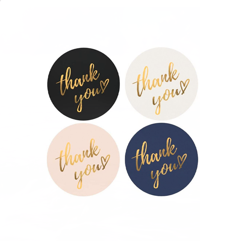 50-500pcs 1inch Blue Thank You Stickers For Envelope Sealing Labels Stationery Supplies Handmade Wedding Gift Decoration Sticker