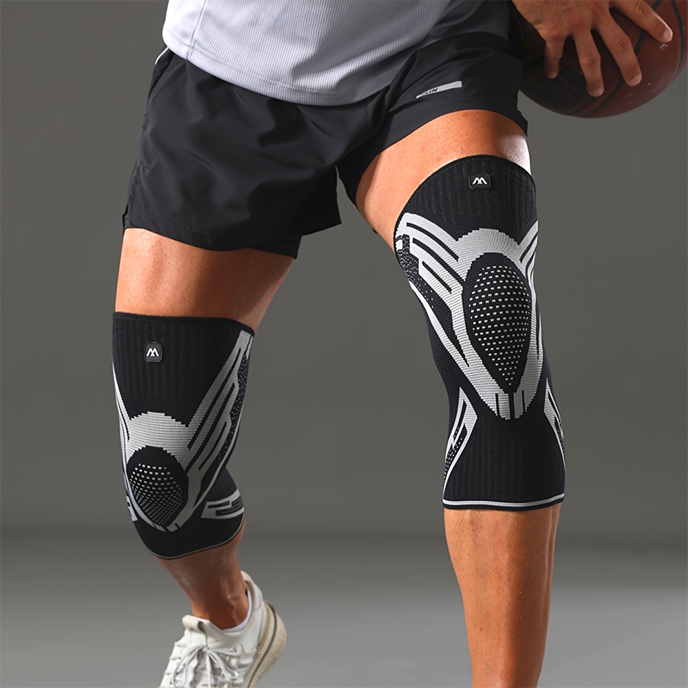 1 Pcs Compression Knee Support Sleeve Elastic Breathable Knee Pads Brace Springs Gym Sports Protector Basketball Volleyball Run