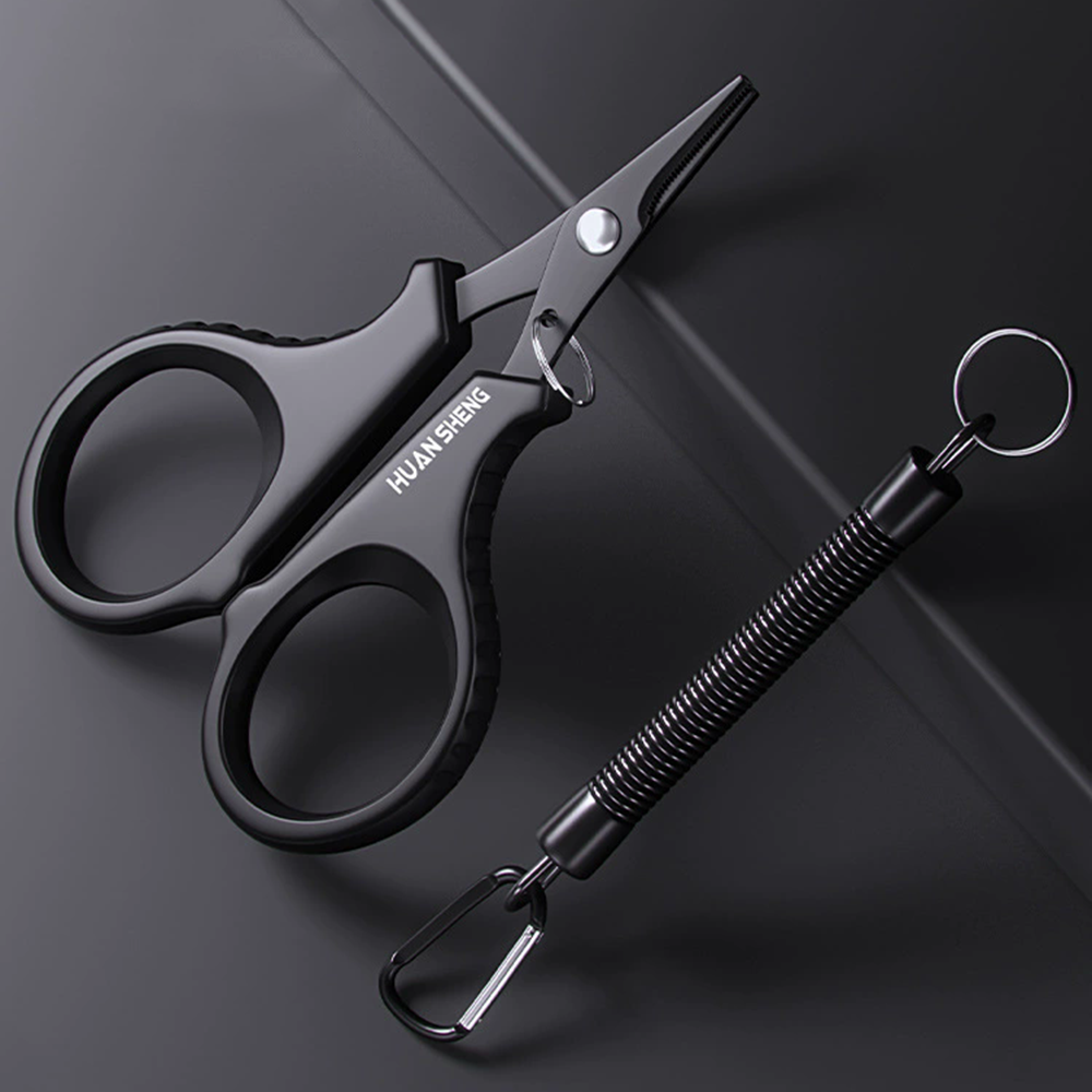 1set Titanium Coating Stainless Steel Fishing Scissor Plier Cut PE Braid Line Cutter Plies Carp Outdoor Fishing Accessories Tool